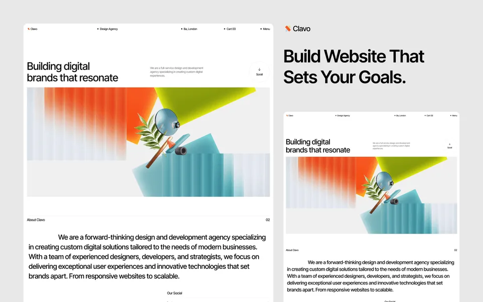Clavo — Marketing Agency Template preview