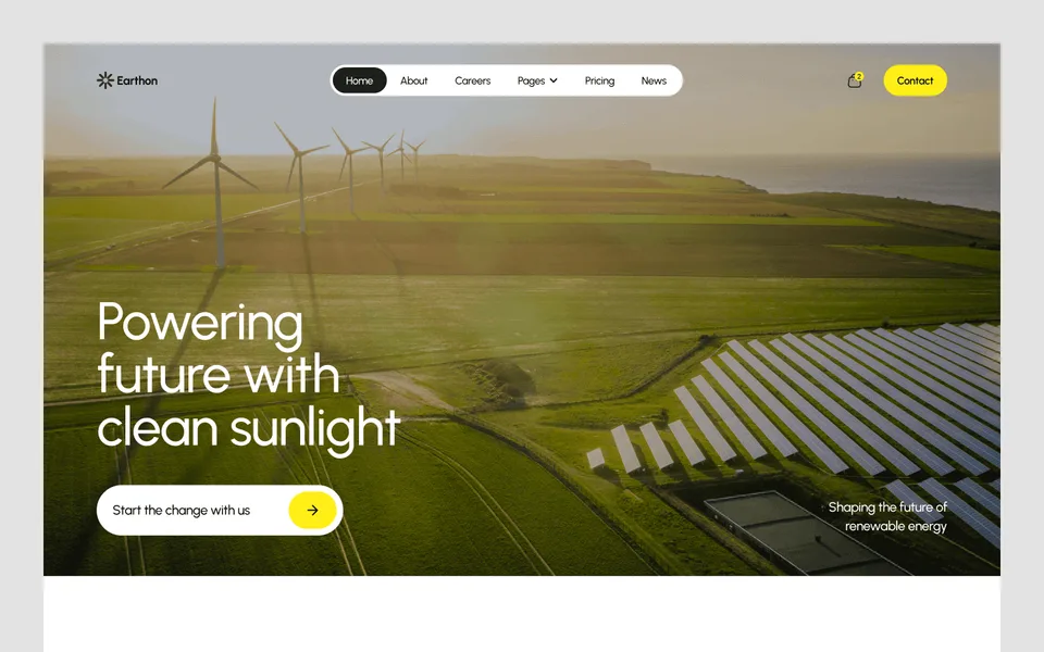Earthon — Sustainability & Eco Template preview
