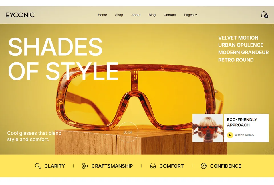 Eyeconic — Eyewear & Beauty Brands E-Commerce Template preview