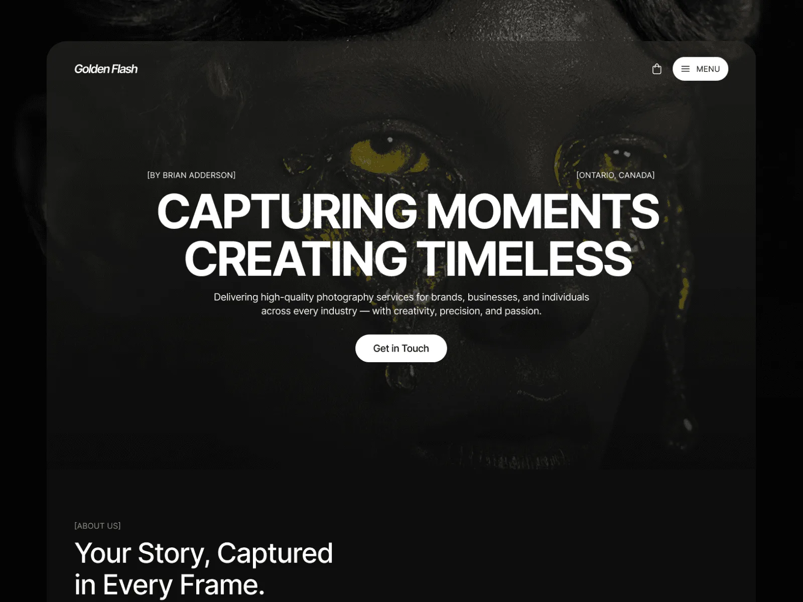 Golden Flash — Creative Photography Agency Template preview