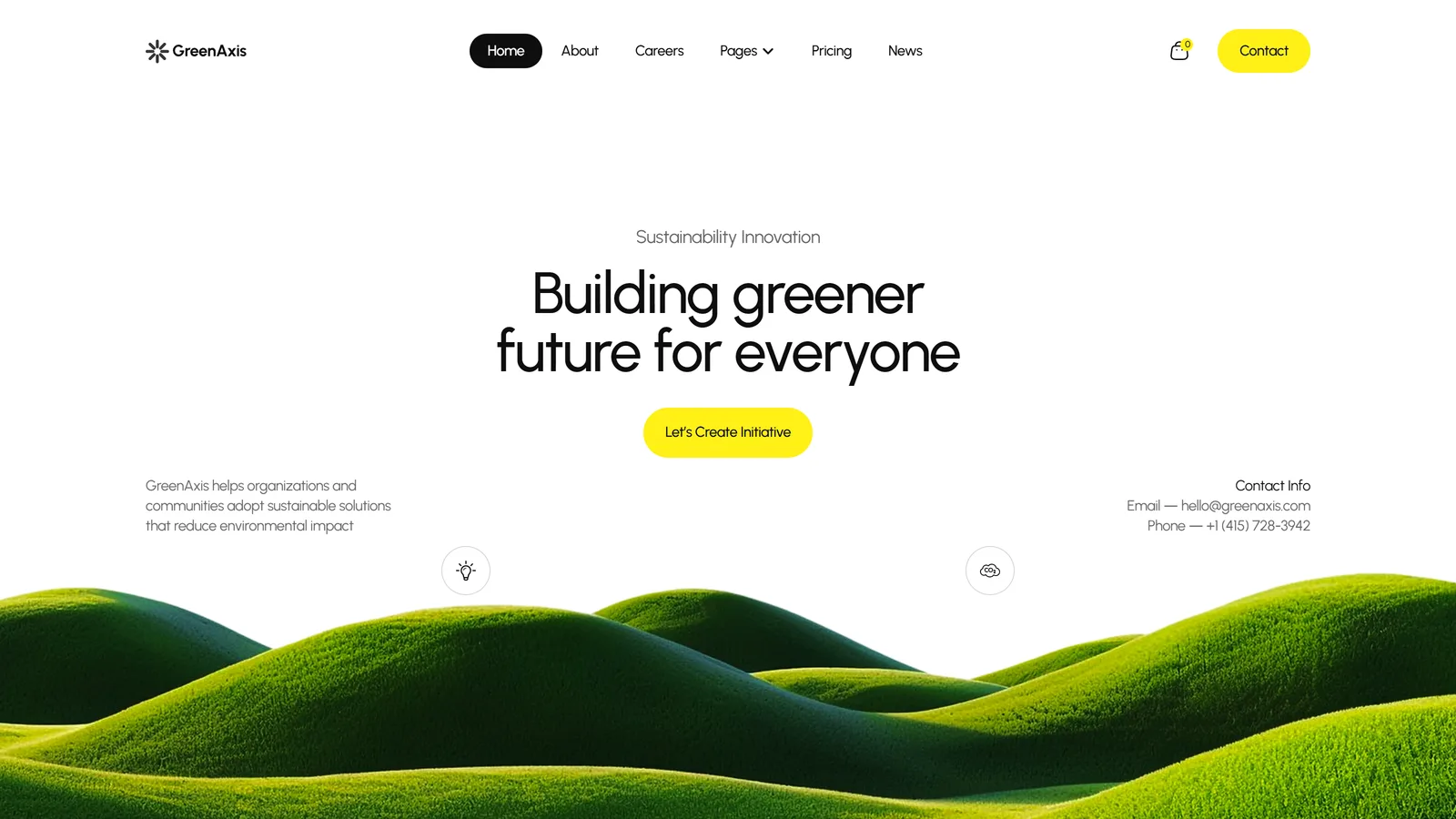 GreenAxis — Renewable Energy & Sustainability Template preview