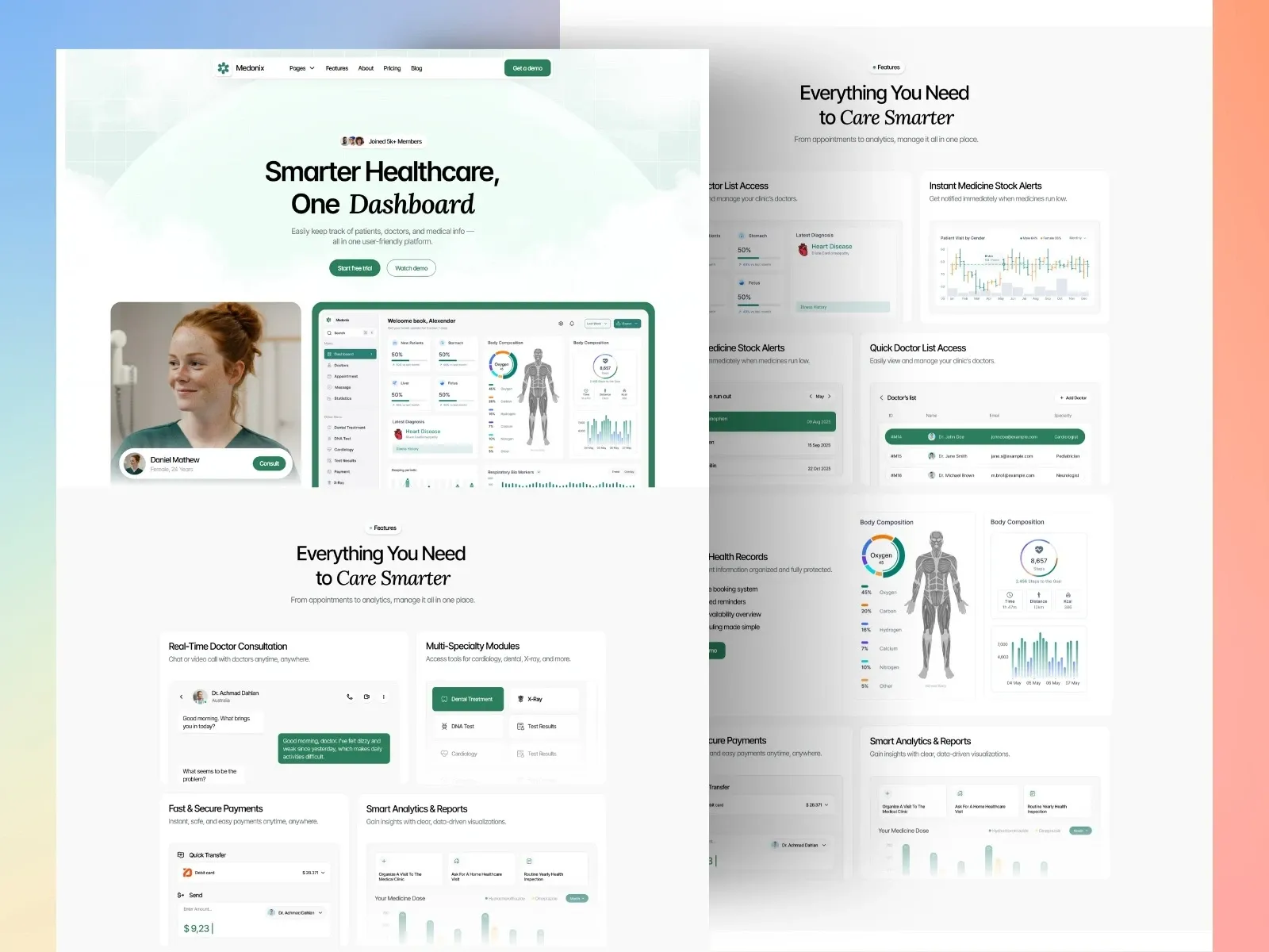 Medonix — Medical SaaS Startup Template preview
