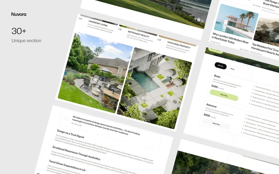 Nuvora — Sustainable Architecture & Real Estate Template preview