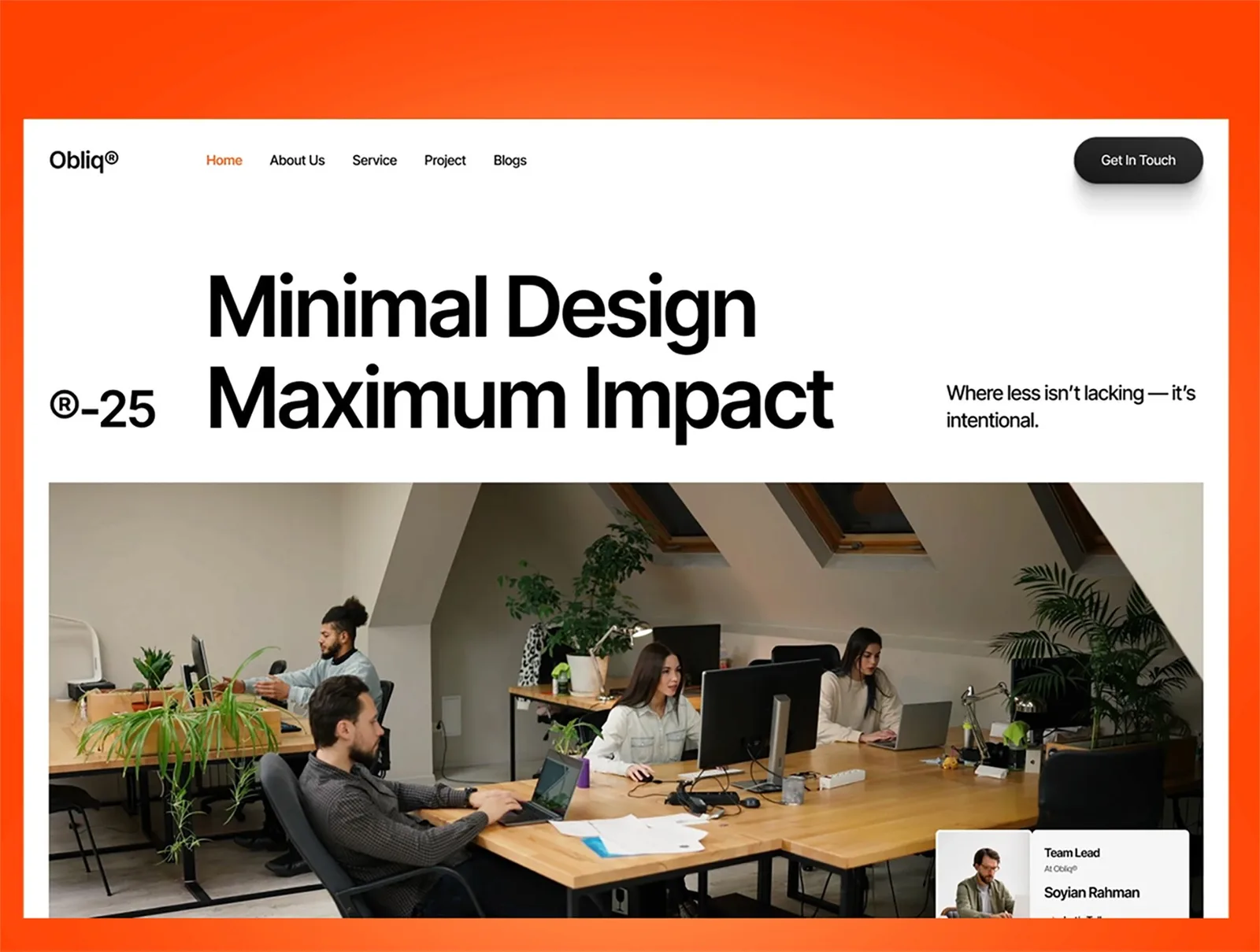 Obliq — Portfolio & Agency Template preview