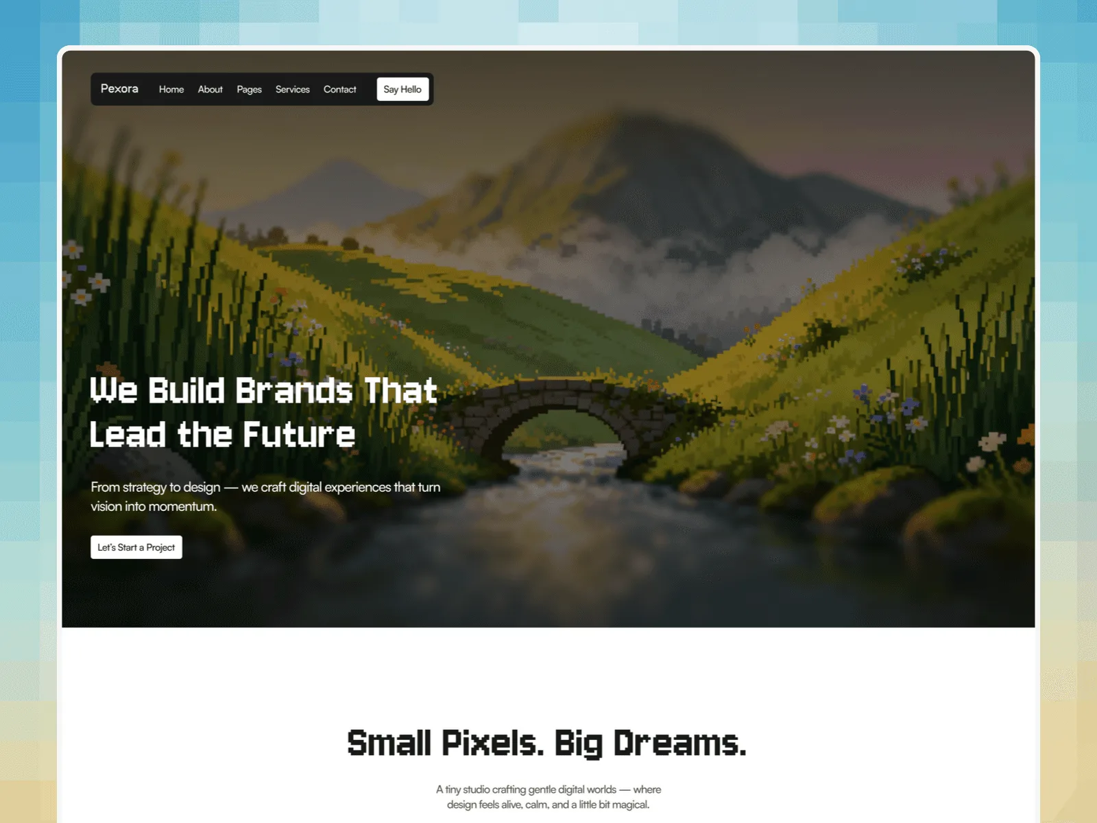 Pexora — Portfolio & Agency Template preview