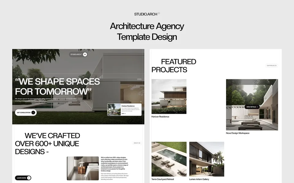 Studio Arch — Architecture Design & Construction Template preview