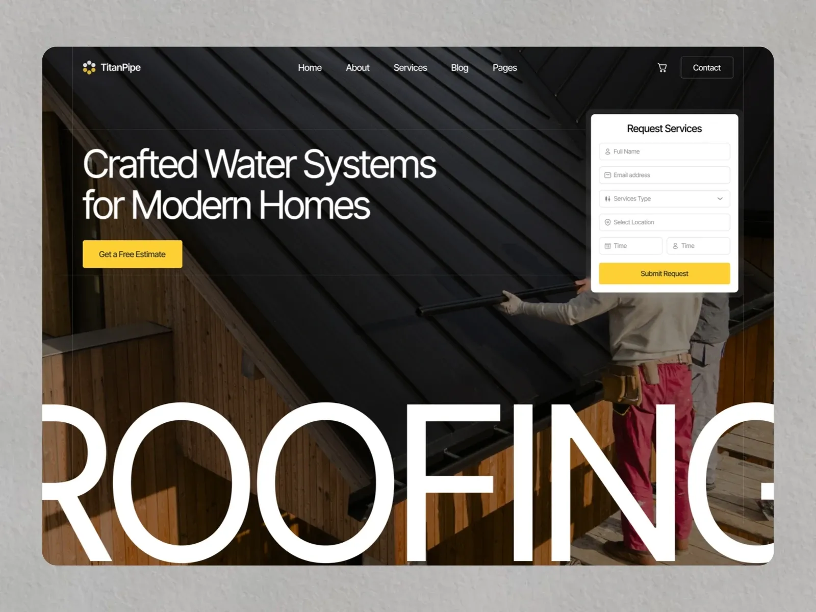 TitanPipe — Roofing & Home Services Template preview