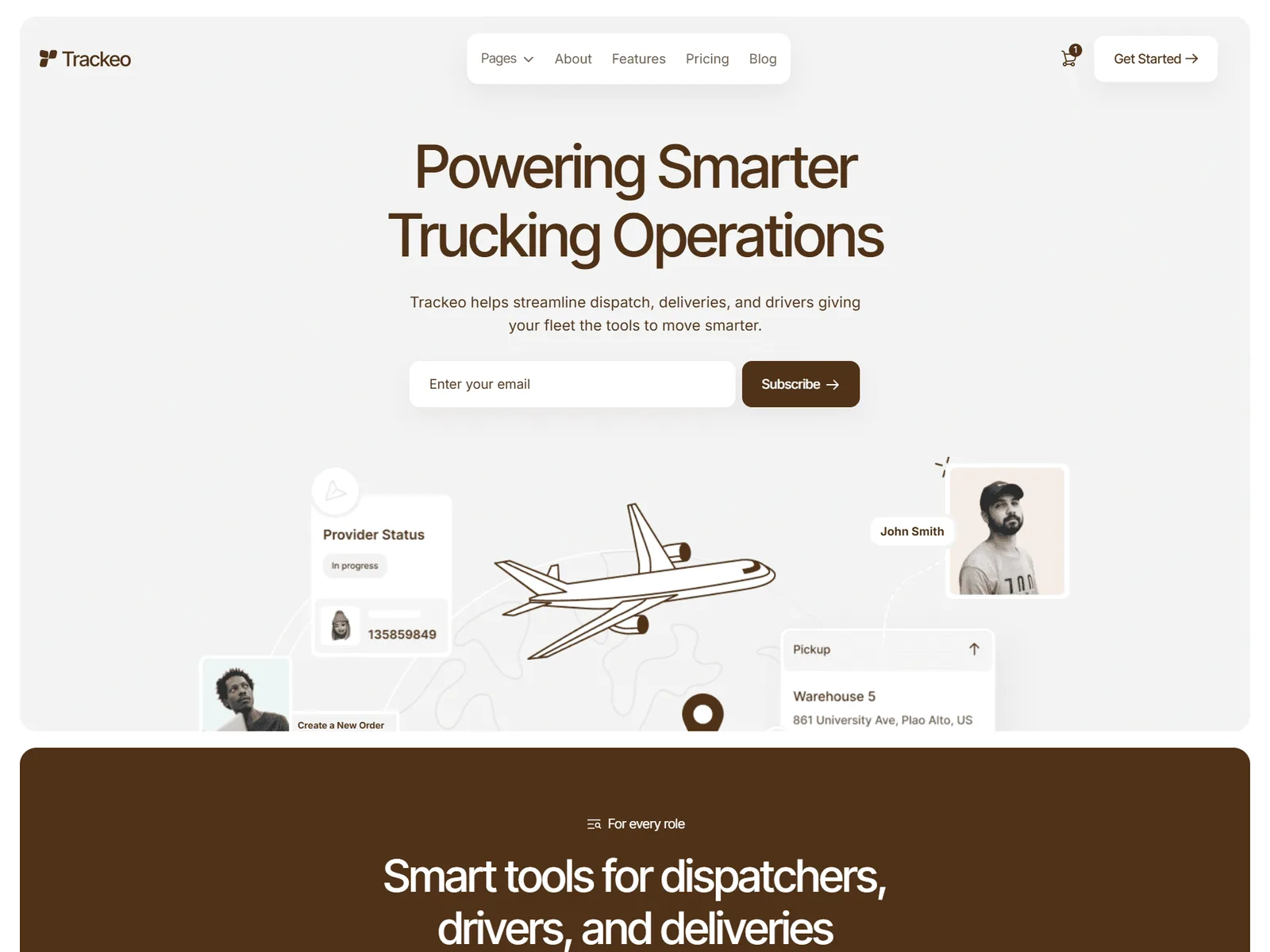 Trackeo — Travel SaaS Platforms Template preview