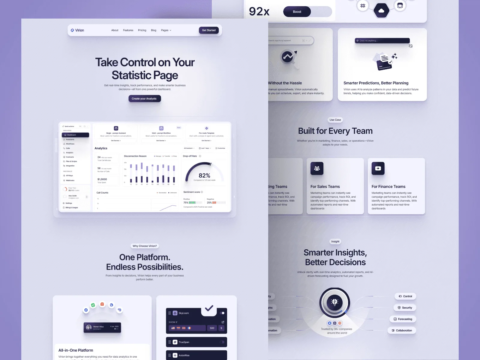 Virion — SaaS Startup Template preview