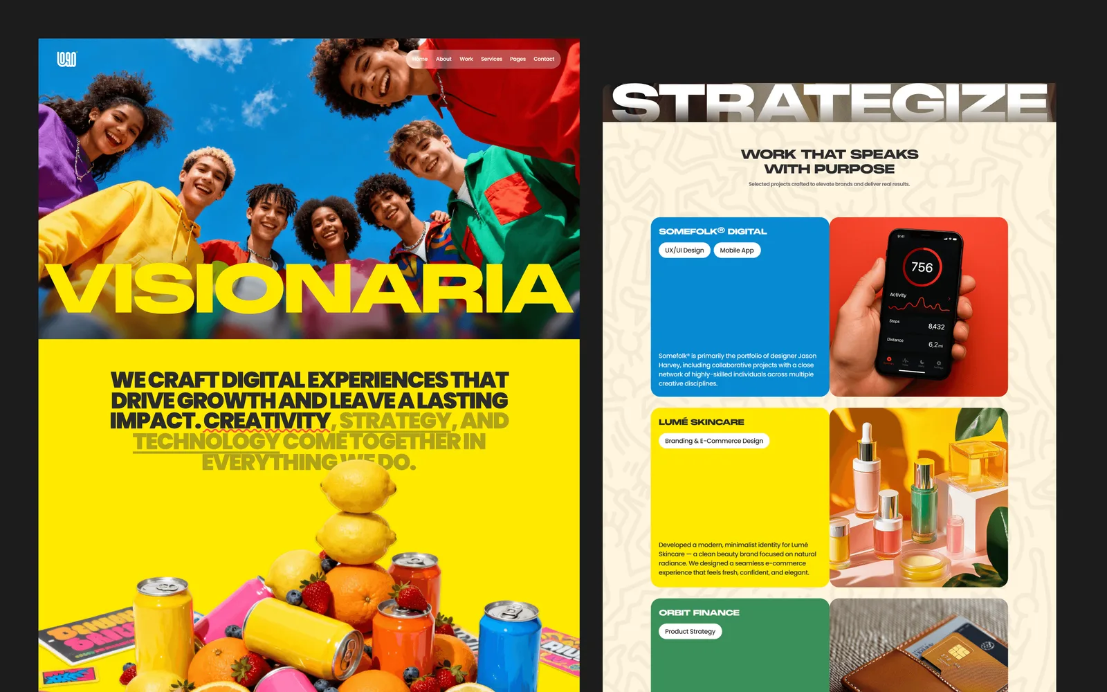 Visonaria — Portfolio & Agency Template preview