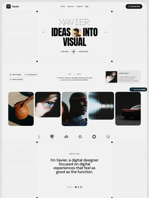 Xavier — Personal Portfolio Template preview